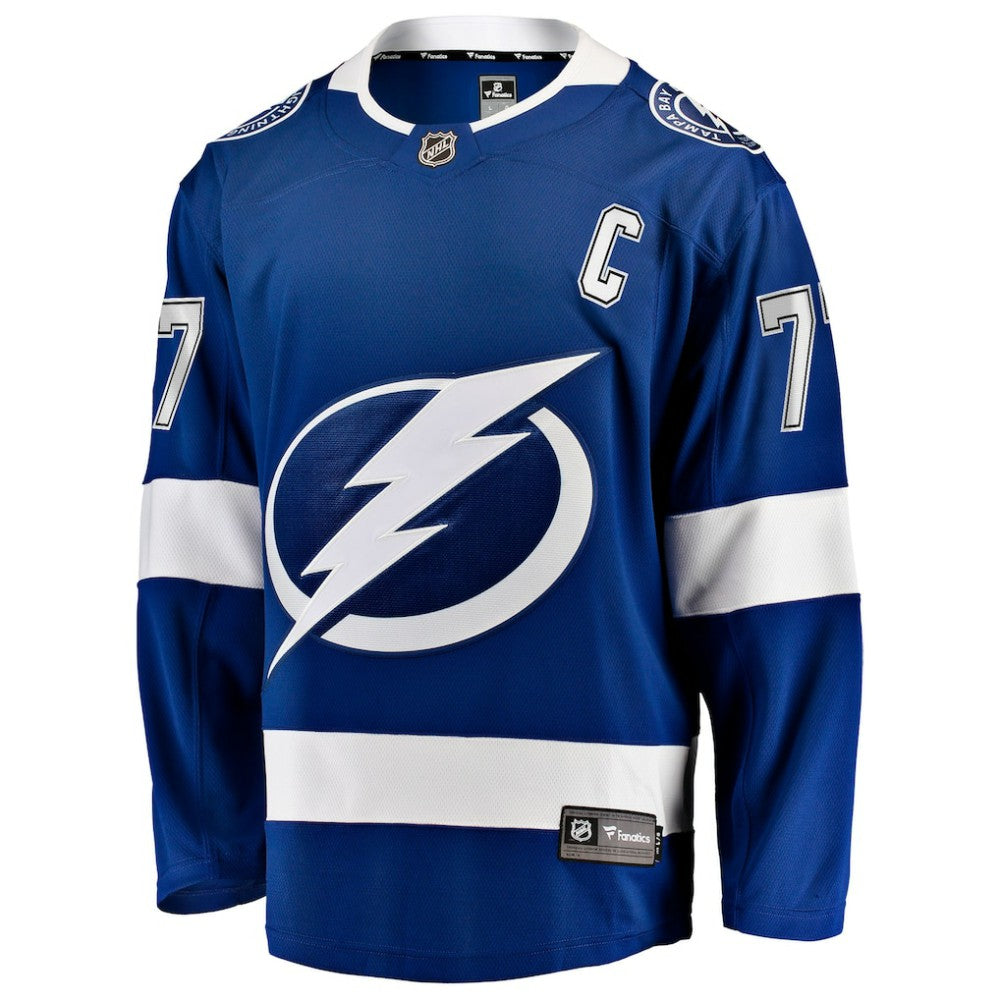 Victor Hedman Tampa Bay Lightning Fanatics Home Captain Patch Breakaway Jersey Blue