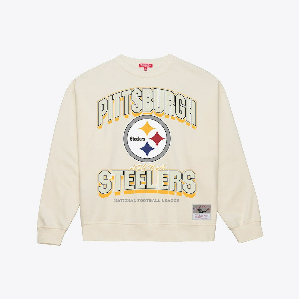 Pittsburgh Steelers Women's Tonal Arch Sweatshirt - Cream outlet