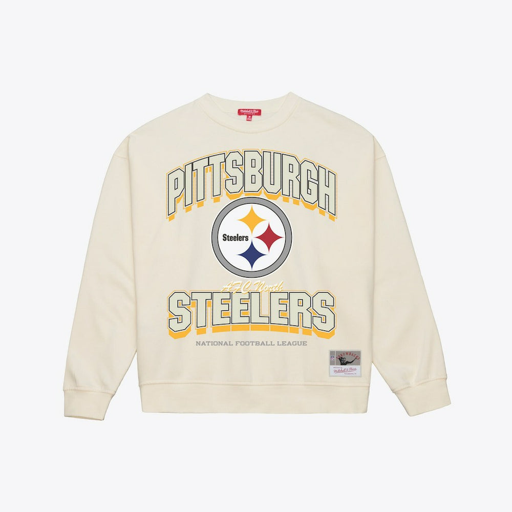 Pittsburgh Steelers Women's Tonal Arch Sweatshirt - Cream outlet