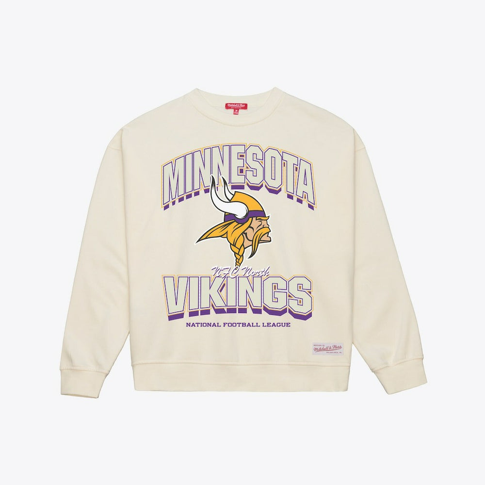 Minnesota Vikings Women's Tonal Arch Sweatshirt - Cream on sale