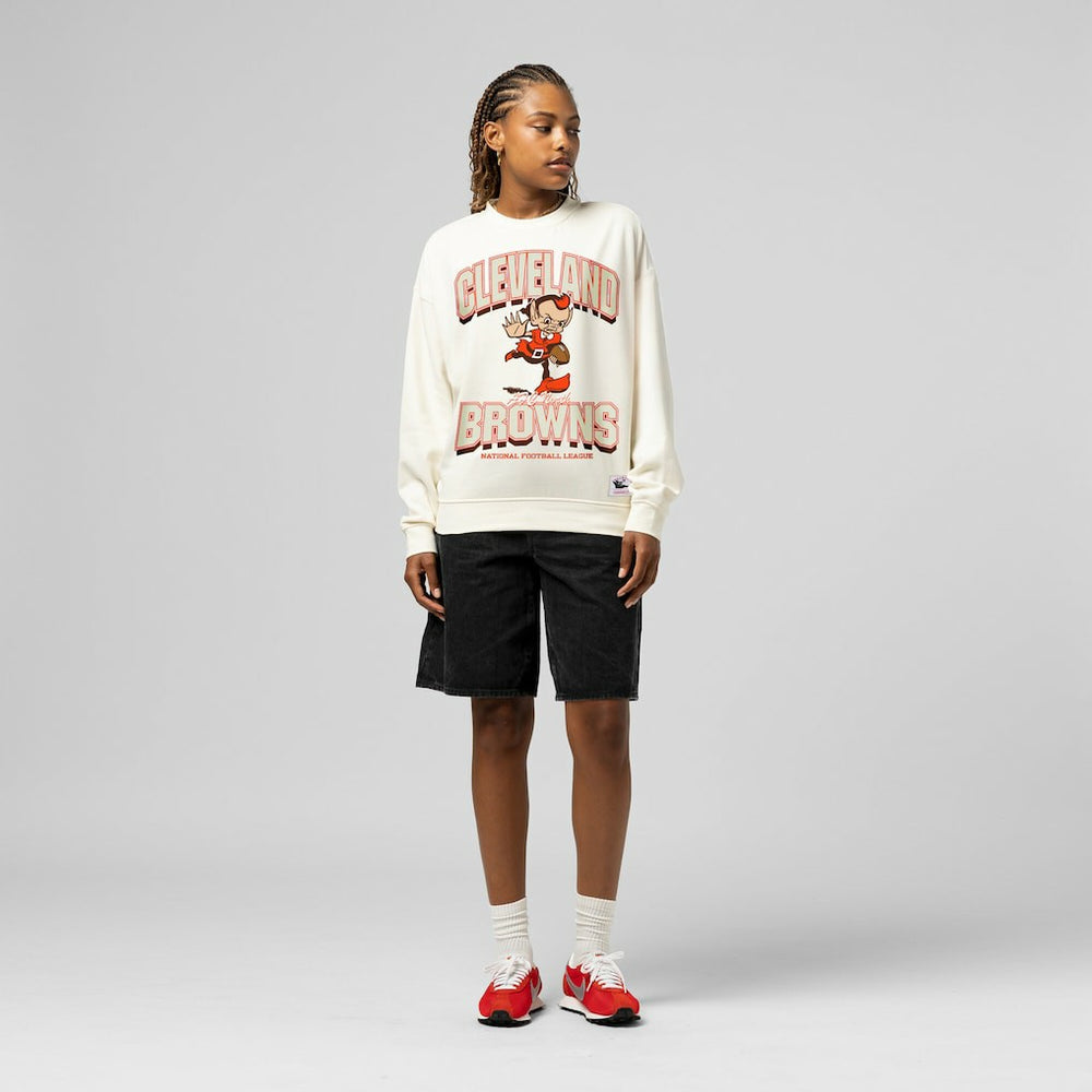 Cleveland Browns Women's Tonal Arch Sweatshirt - Cream online