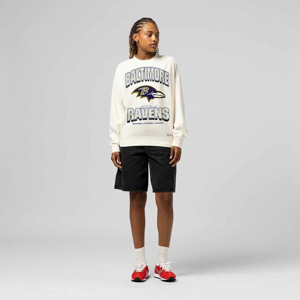 Baltimore Ravens Women's Tonal Arch Sweatshirt - Cream sale
