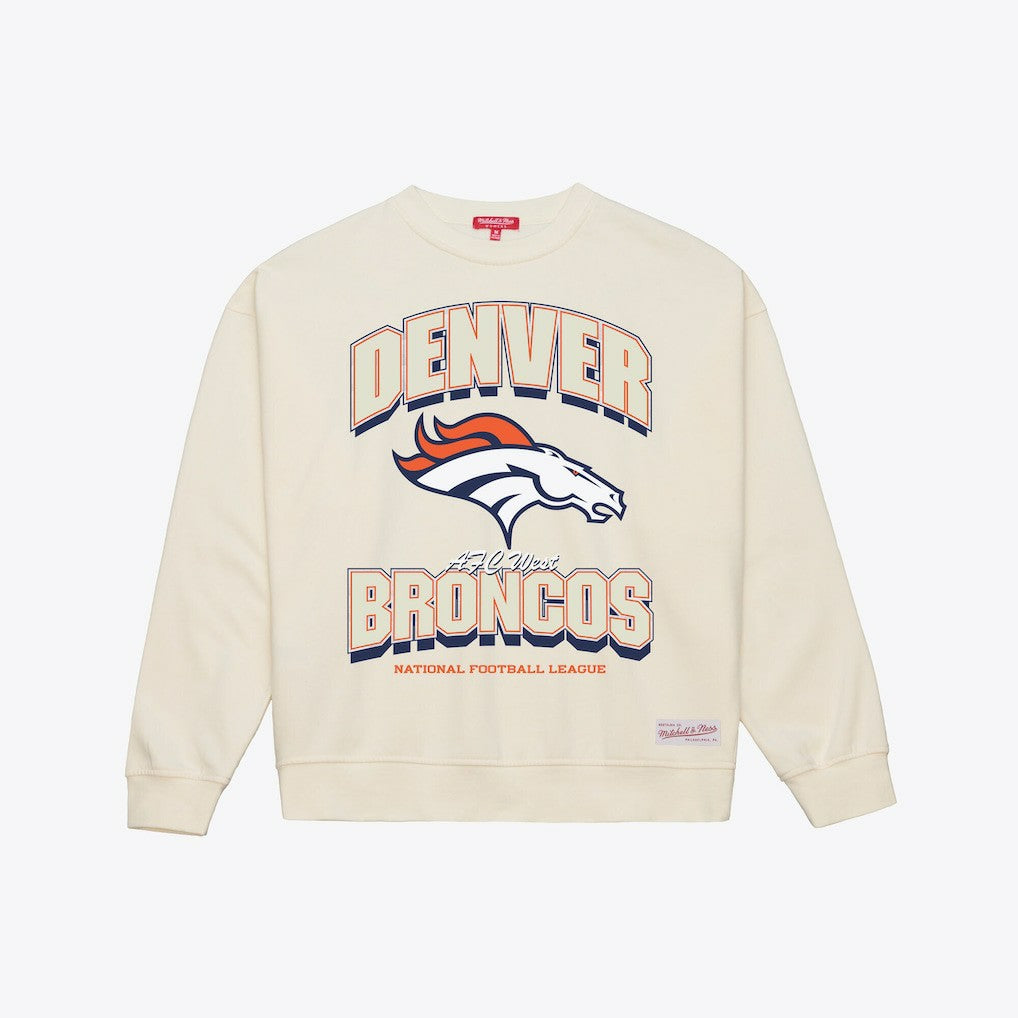 Denver Broncos Women's Tonal Arch Sweatshirt - Cream on sale