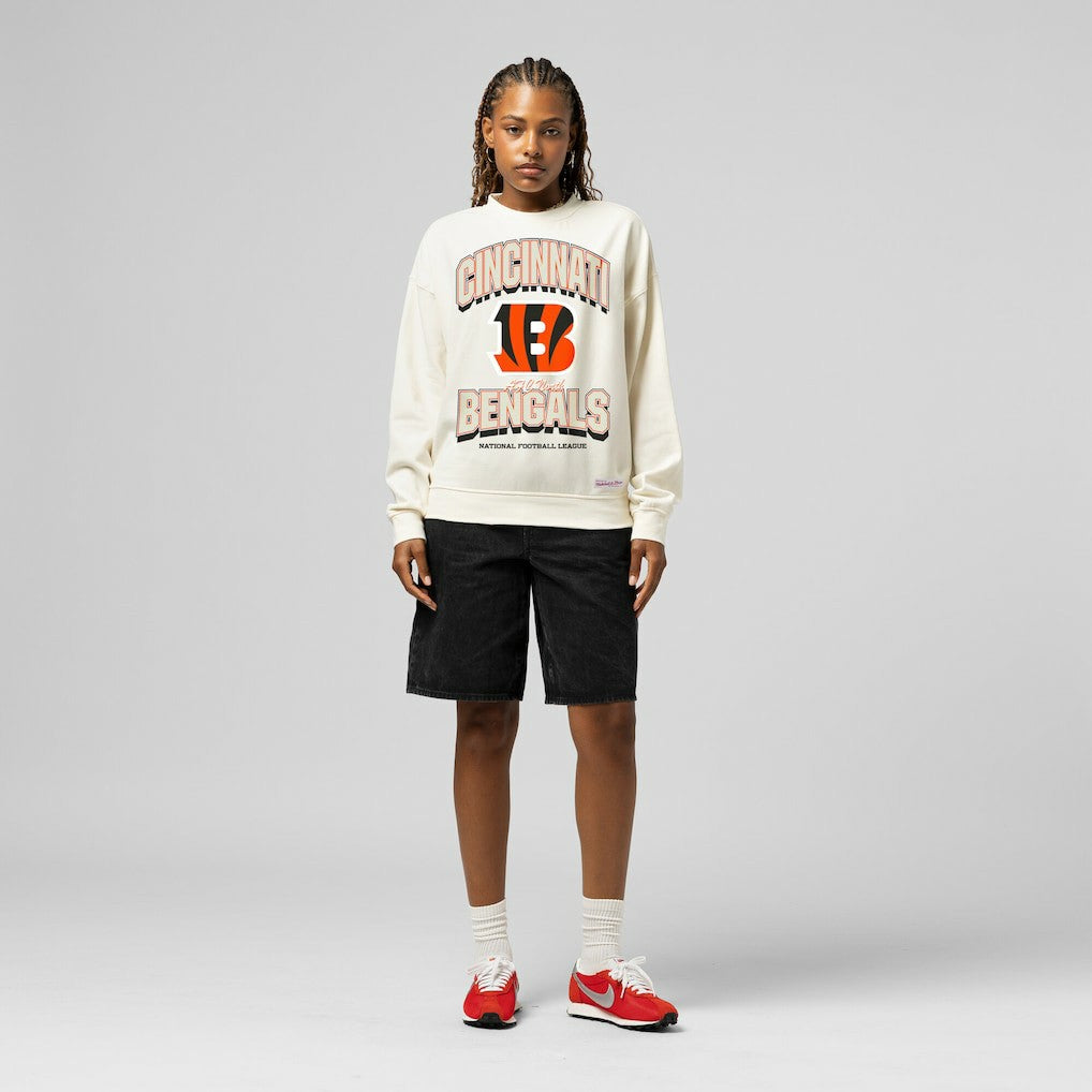 Cincinnati Bengals Women's Tonal Arch Sweatshirt - Cream outlet
