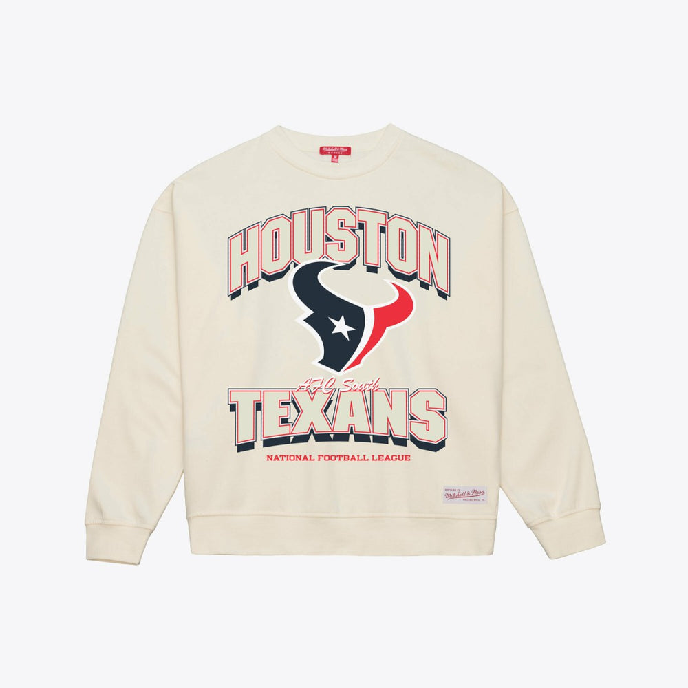 Houston Texans Women's Tonal Arch Sweatshirt - Cream sale