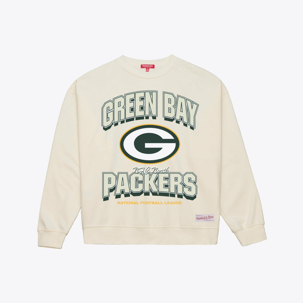 Green Bay Packers Women's Tonal Arch Sweatshirt - Cream online