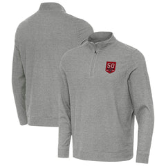 Tampa Bay Buccaneers Antigua 50th Season Subtle Quarter-Zip Sweatshirt - Heather Black discount