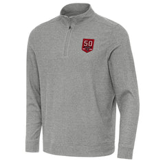 Tampa Bay Buccaneers Antigua 50th Season Subtle Quarter-Zip Sweatshirt - Heather Black discount