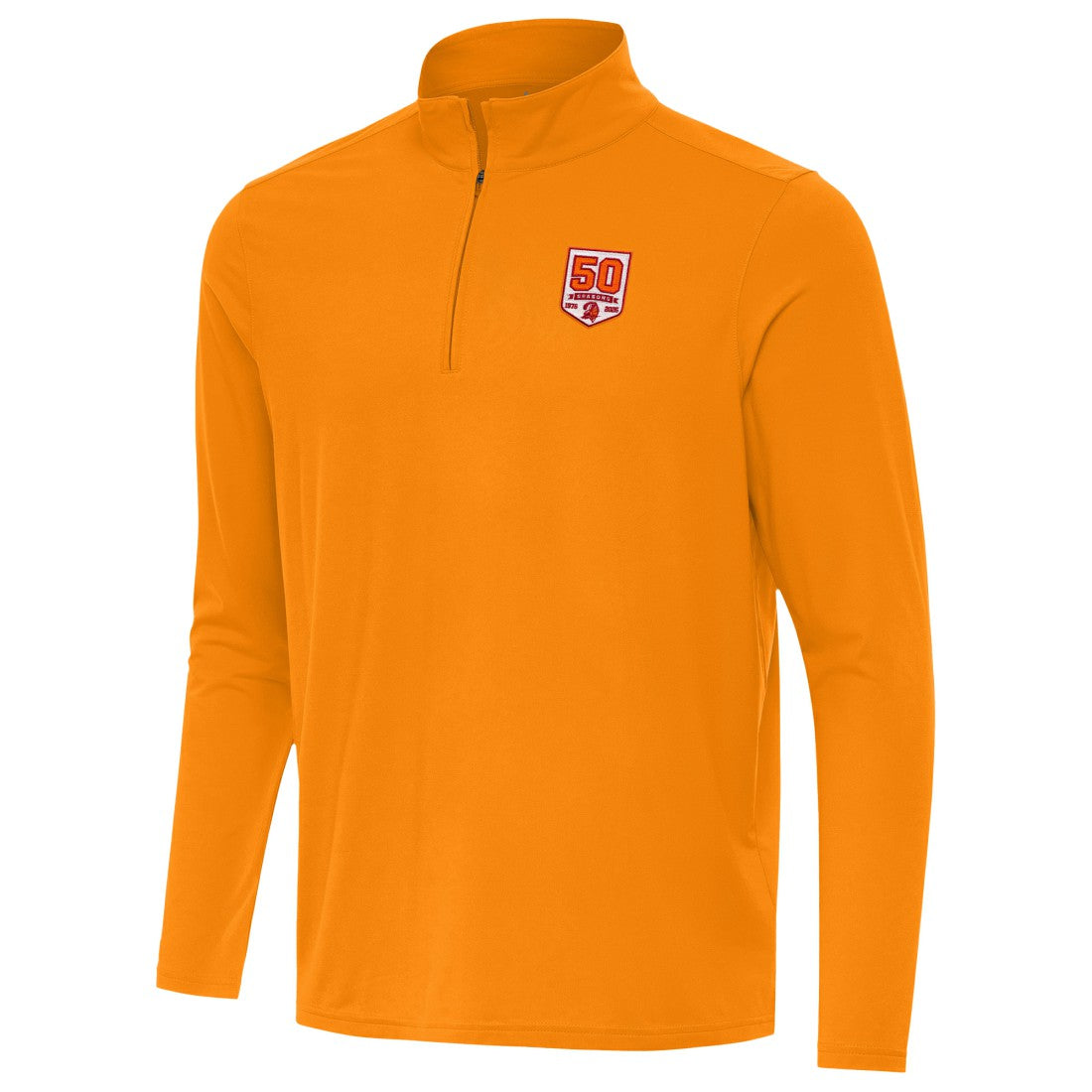 Tampa Bay Buccaneers Antigua 50th Season Intent Quarter-Zip Sweatshirt - Orange for sale