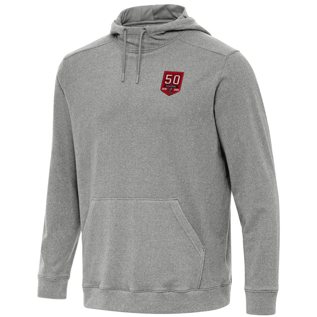 Tampa Bay Buccaneers Antigua 50th Season Cloud Hoodie - Heather Black for sale