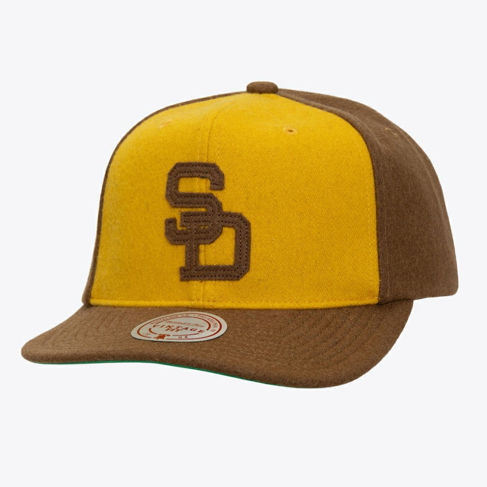 San Diego Padres Unisex Vintage Fit Melton Wool Adjustable Hat - Gold