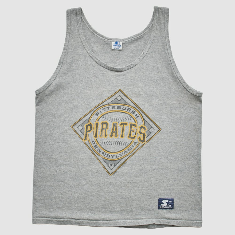 Pittsburgh Pirates Starter 1989 Tank - Gray Vintage