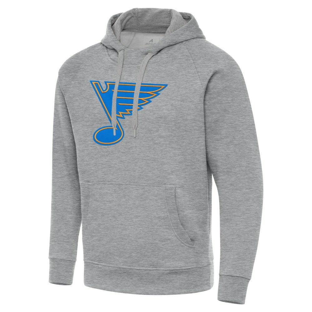 St. Louis Blues Antigua Victory Pullover Hoodie Heather Gray