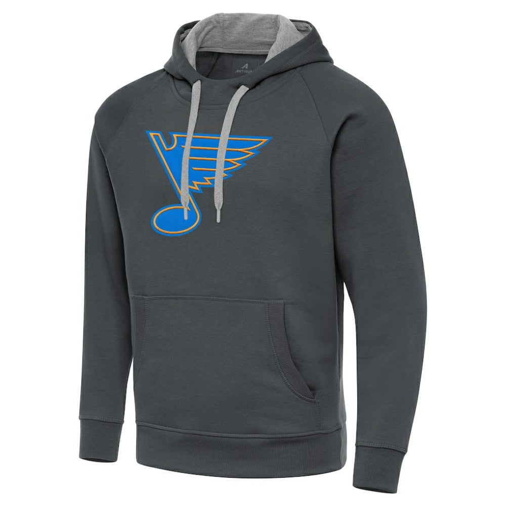 St. Louis Blues Antigua Victory Pullover Hoodie Charcoal