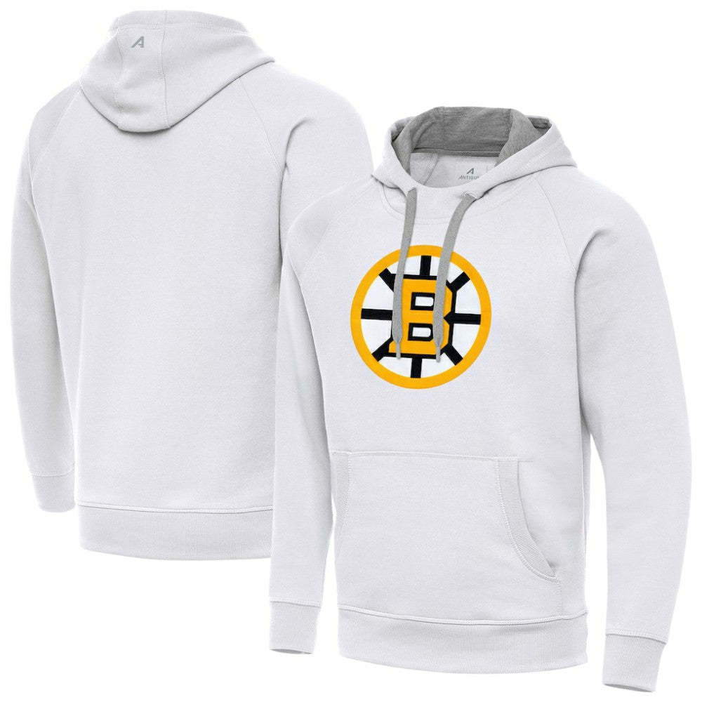 Boston Bruins Antigua Victory Pullover Hoodie White