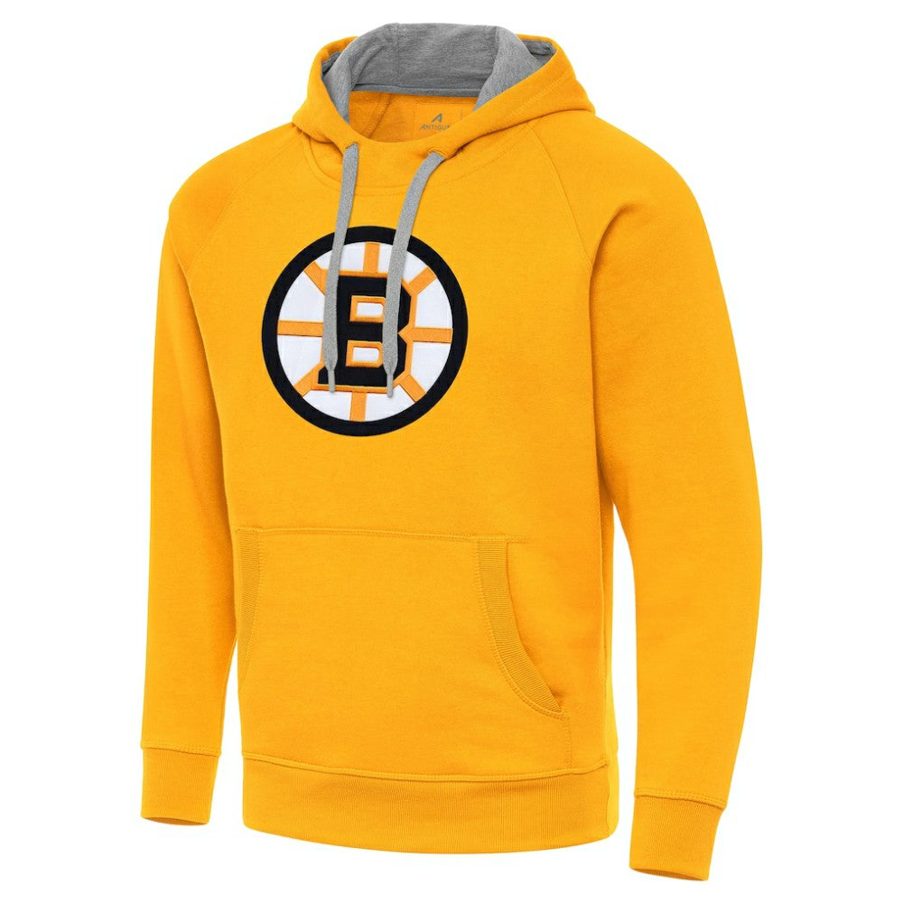Boston Bruins Antigua Victory Pullover Hoodie Gold