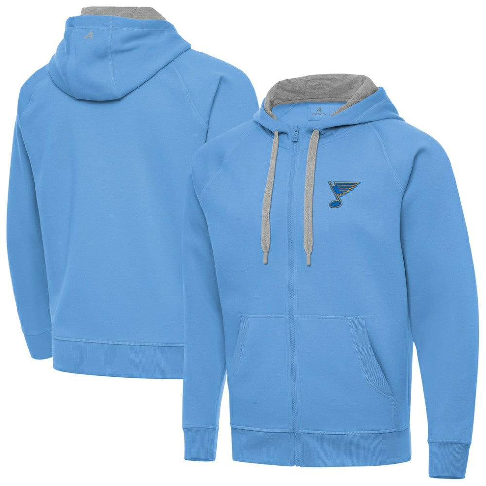 St. Louis Blues Antigua Victory Full-Zip Hoodie Blue