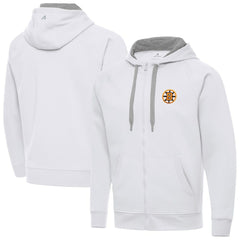 Boston Bruins Antigua Victory Full-Zip Hoodie White
