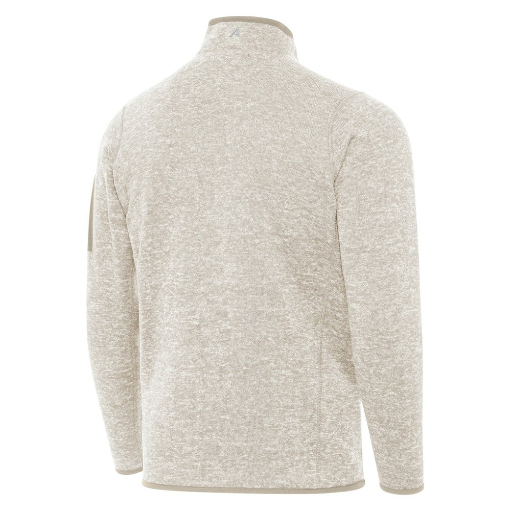 Boston Bruins Antigua Fortune Quarter-Zip Pullover Jacket Oatmeal