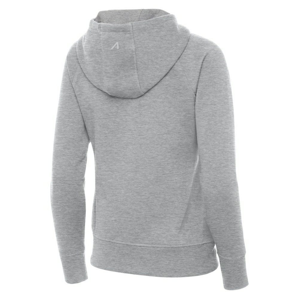 Boston Bruins Antigua Women's Victory Full-Zip Hoodie Heather Gray