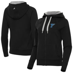 St. Louis Blues Antigua Women's Victory Full-Zip Hoodie Black