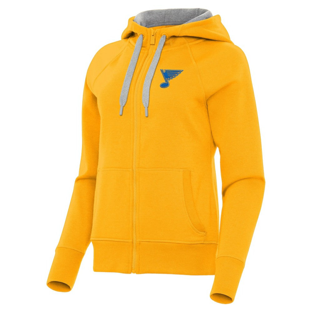 St. Louis Blues Antigua Women's Victory Full-Zip Hoodie Gold