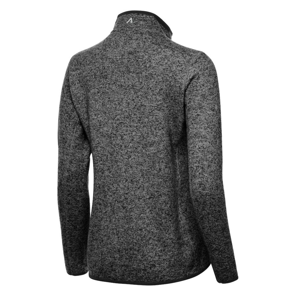 Boston Bruins Antigua Women's Fortune Half-Zip Pullover Heather Black