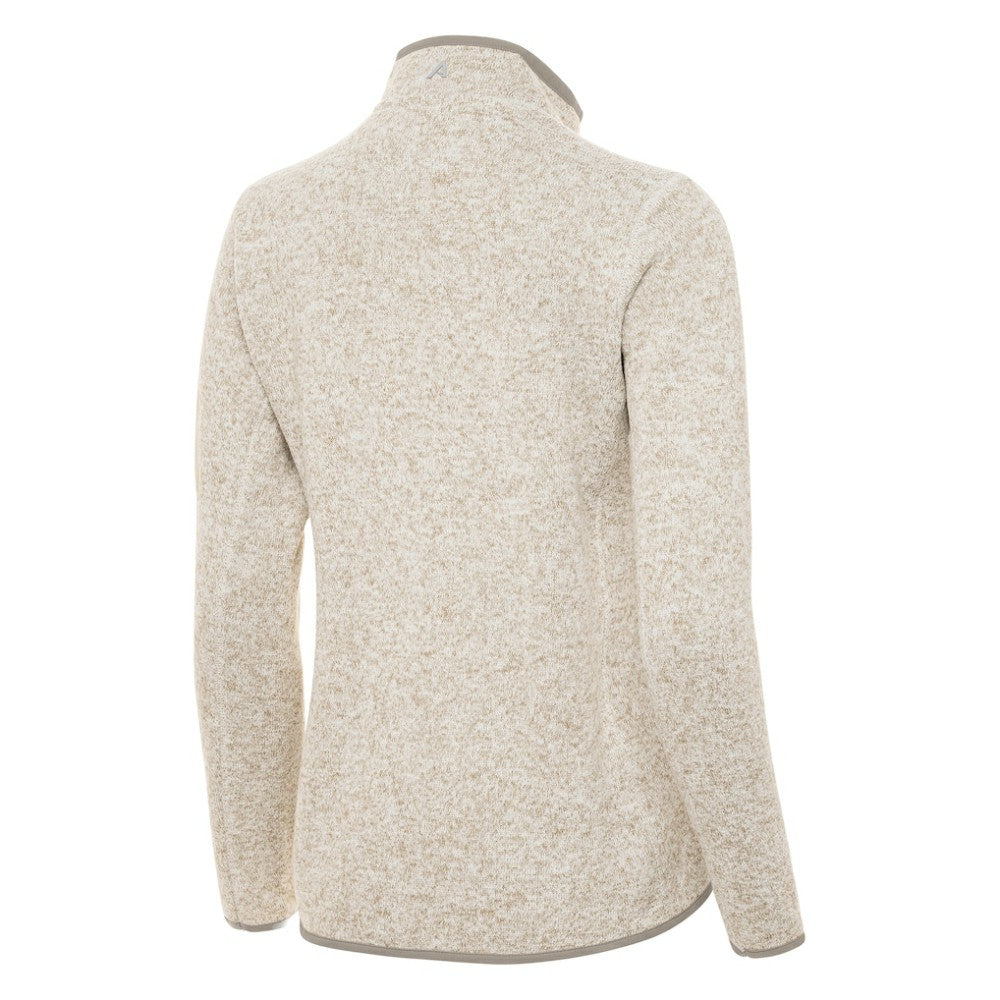 Boston Bruins Antigua Women's Fortune Half-Zip Pullover Oatmeal