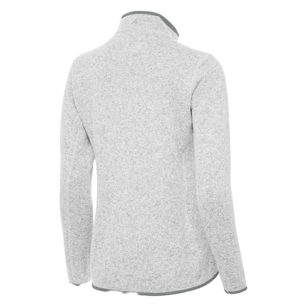Boston Bruins Antigua Women's Fortune Half-Zip Pullover Heather Gray