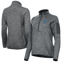 St. Louis Blues Antigua Women's Fortune Half-Zip Pullover Heather Black