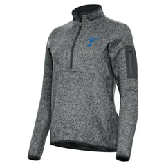 St. Louis Blues Antigua Women's Fortune Half-Zip Pullover Heather Black