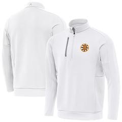 Boston Bruins Antigua Generation Quarter-Zip Pullover Top White