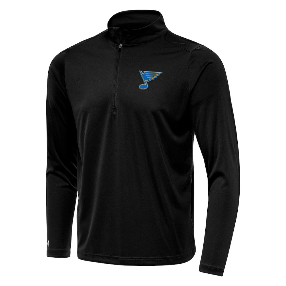 St. Louis Blues Antigua Tribute Lightweight Quarter-Zip Pullover Black