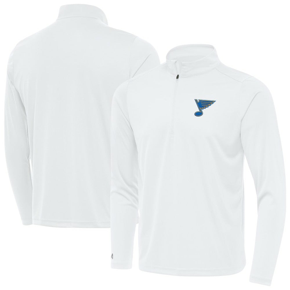 St. Louis Blues Antigua Tribute Lightweight Quarter-Zip Pullover White