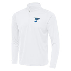 St. Louis Blues Antigua Tribute Lightweight Quarter-Zip Pullover White