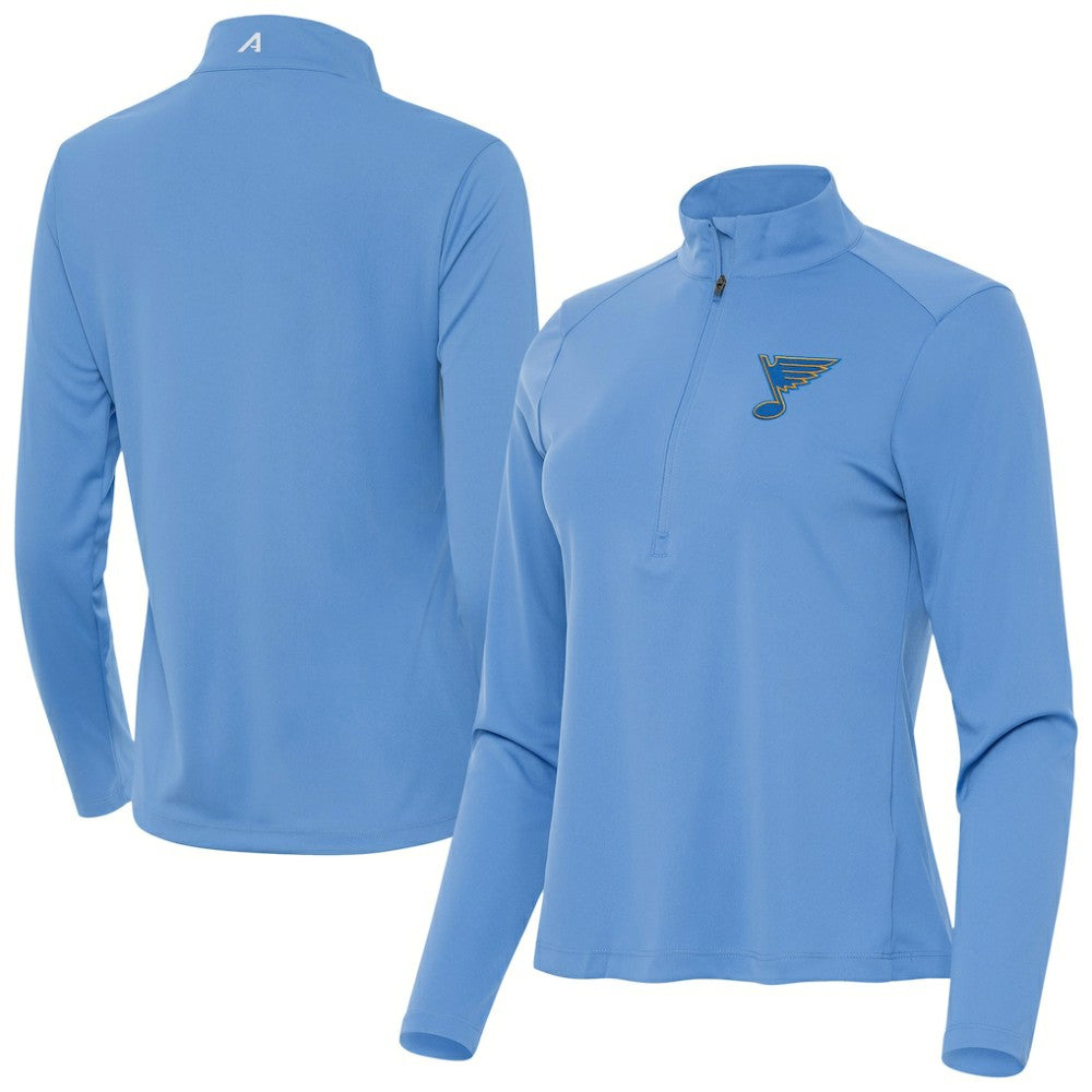 St. Louis Blues Antigua Women's Tribute Half-Zip Pullover Blue