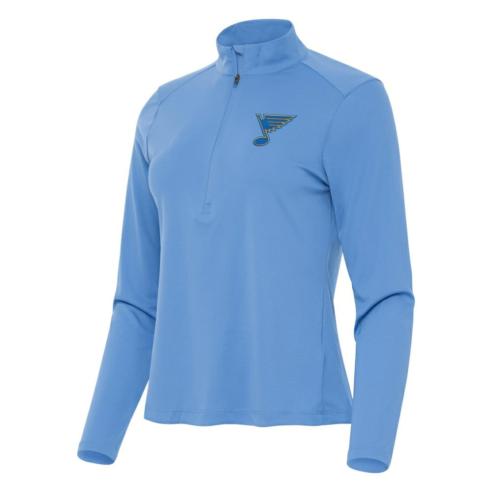 St. Louis Blues Antigua Women's Tribute Half-Zip Pullover Blue