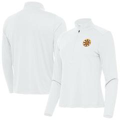 Boston Bruins Antigua Women's Tribute Half-Zip Pullover White