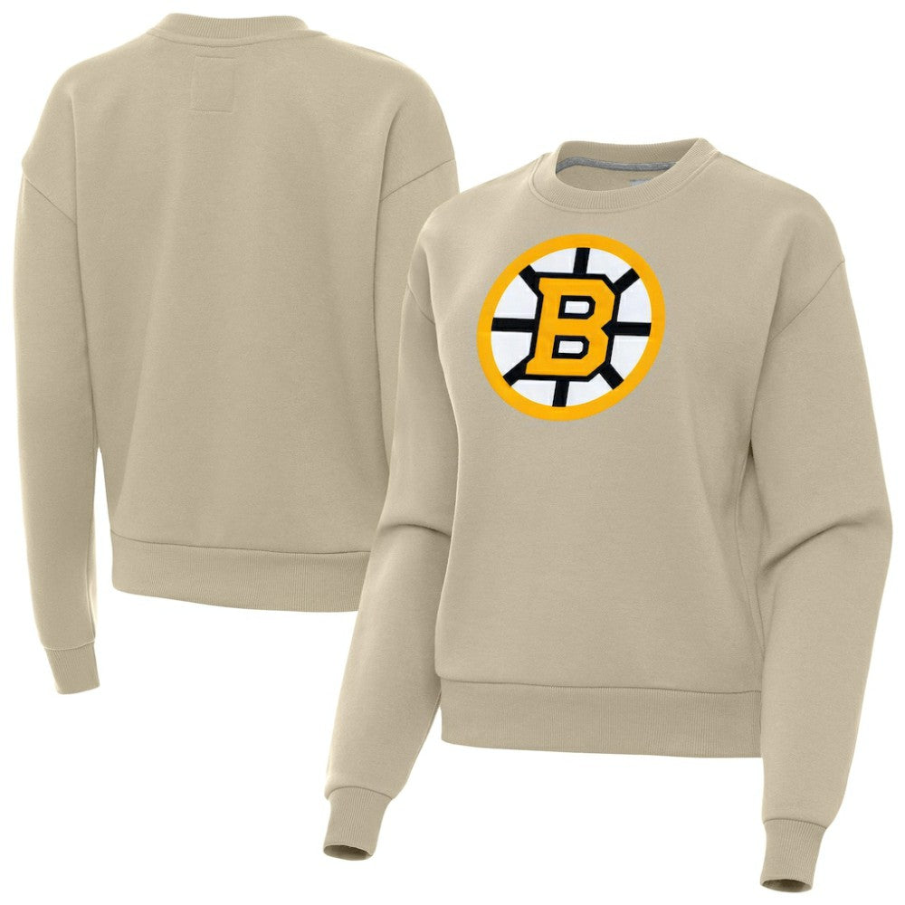 Boston Bruins Antigua Women's Victory Pullover Sweatshirt Khaki