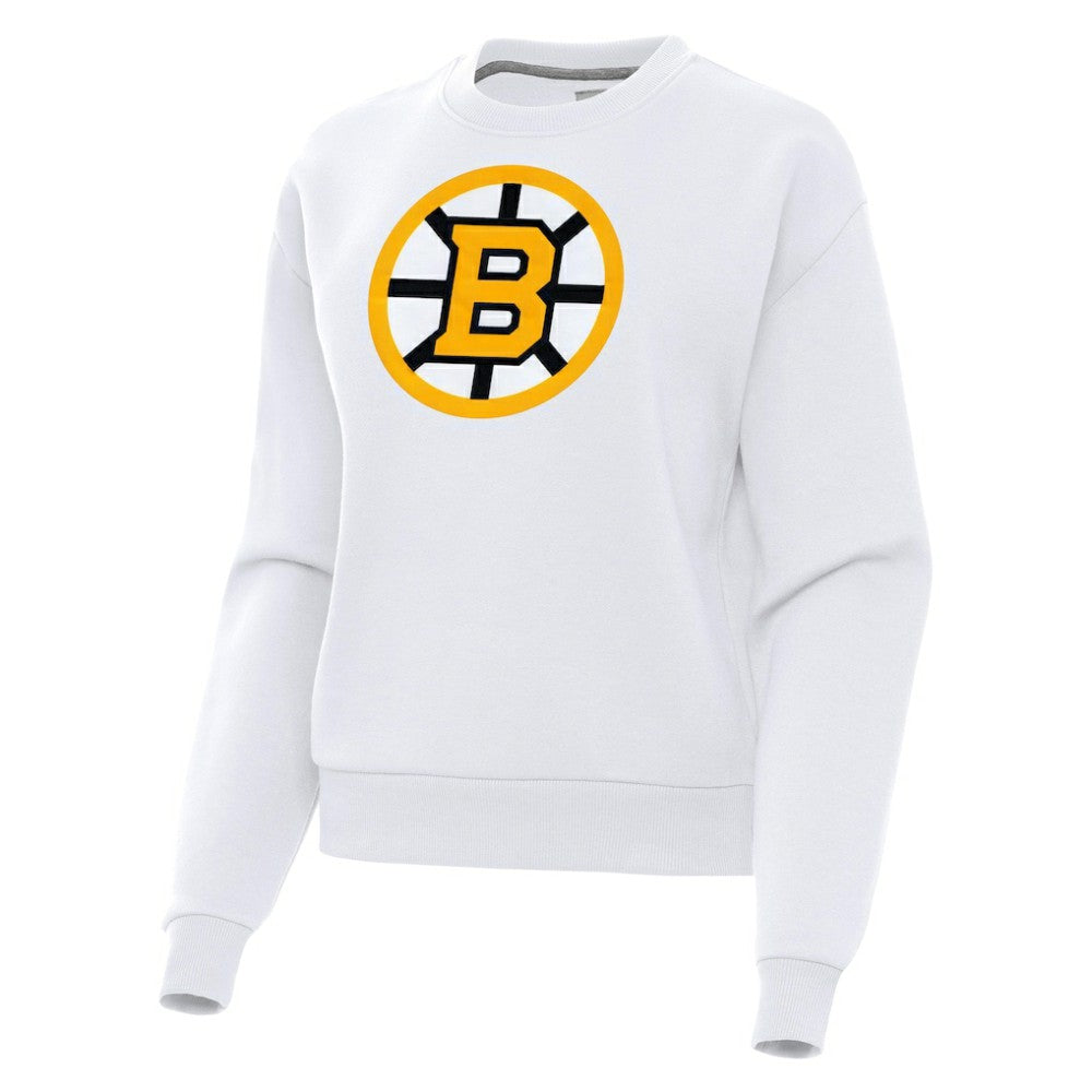 Boston Bruins Antigua Women's Victory Pullover Sweatshirt White