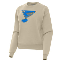 St. Louis Blues Antigua Women's Victory Pullover Sweatshirt Khaki