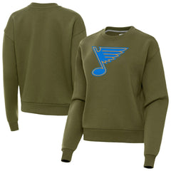 St. Louis Blues Antigua Women's Victory Pullover Sweatshirt Olive