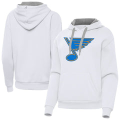 St. Louis Blues Antigua Women's Victory Pullover Hoodie White