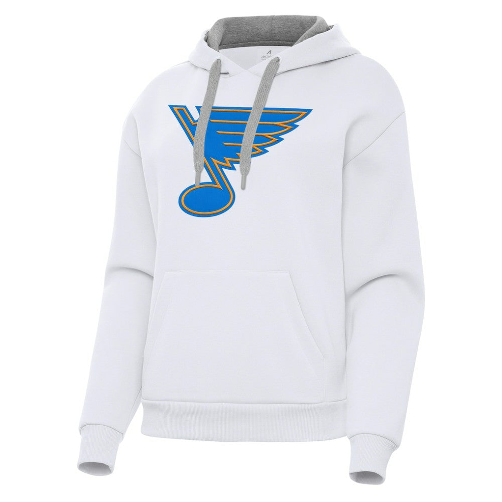 St. Louis Blues Antigua Women's Victory Pullover Hoodie White