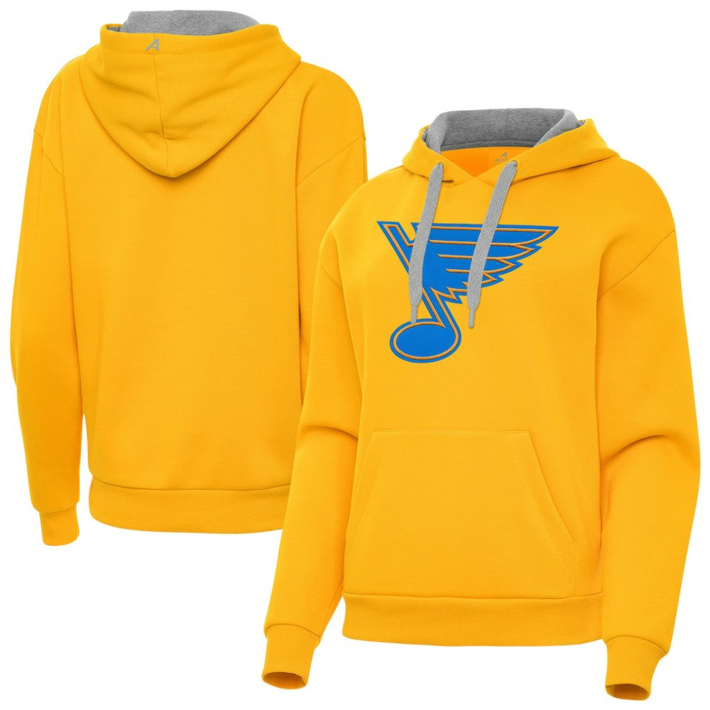St. Louis Blues Antigua Women's Victory Pullover Hoodie Gold