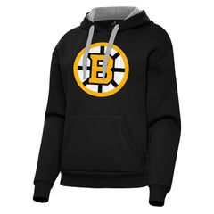 Boston Bruins Antigua Women's Victory Pullover Hoodie Black
