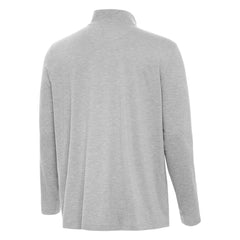 Boston Bruins Antigua Hunk Lightweight Quarter-Zip Pullover Heather Gray
