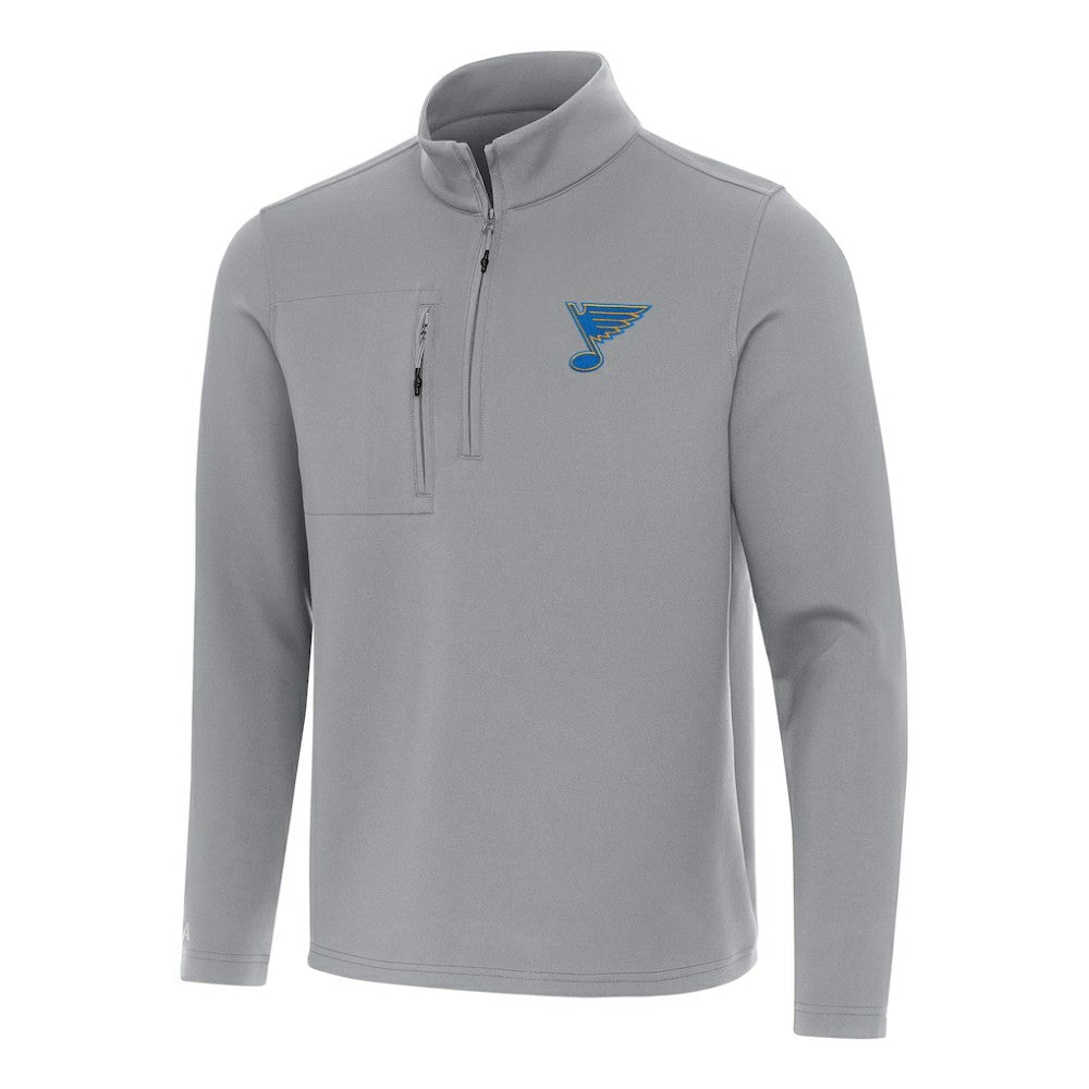 St. Louis Blues Antigua Insider Quarter-Zip Pullover Gray