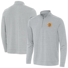 Boston Bruins Antigua Bright Quarter-Zip Pullover Heather Gray