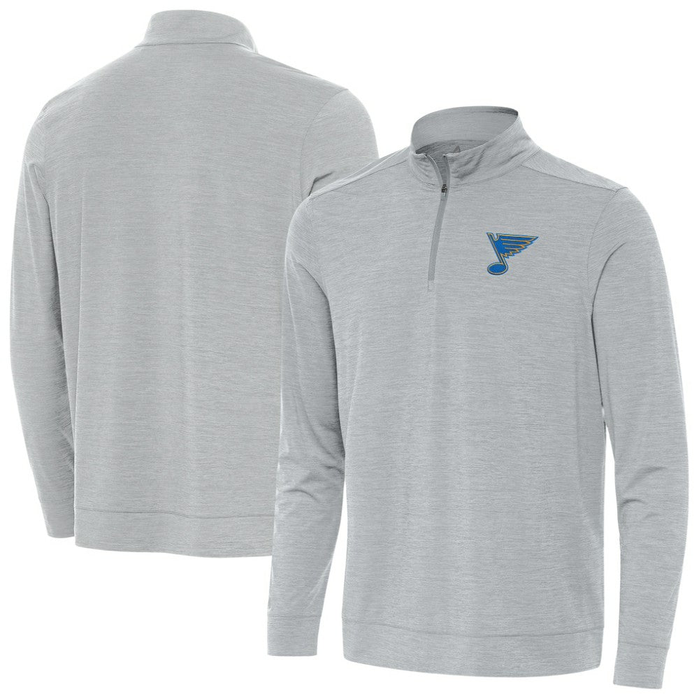 St. Louis Blues Antigua Bright Quarter-Zip Pullover Heather Gray
